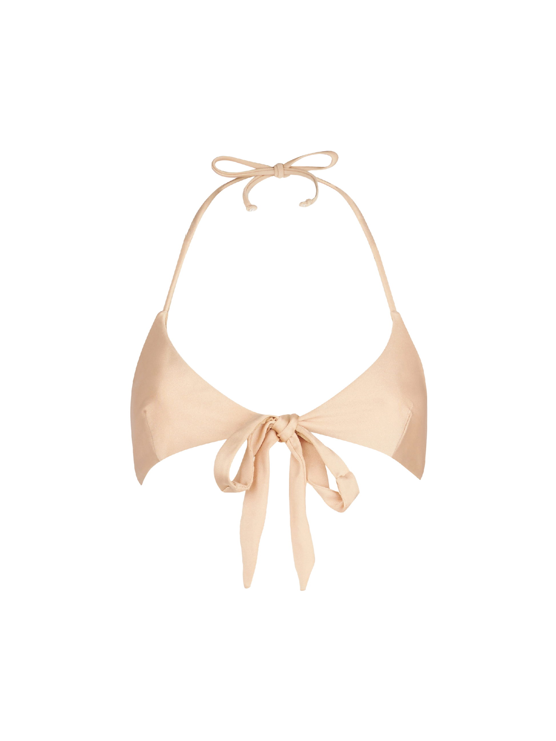 Woman shiny beige wrap triangle top - MC2 Saint Barth