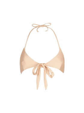 Woman shiny beige wrap triangle top - MC2 Saint Barth