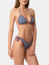 Damen-Triangel-Bikini mit Gingham-Print