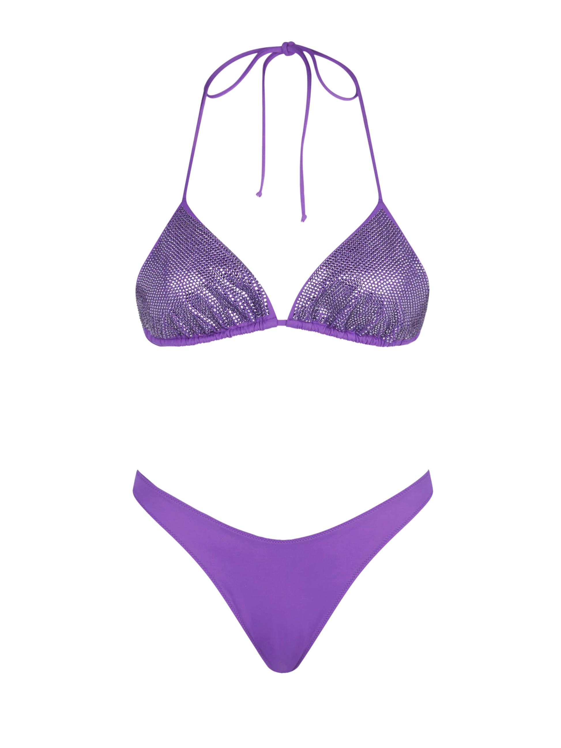 Woman triangle bikini with rhinestones - MC2 Saint Barth