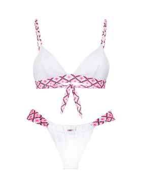 Woman triangle bikini with geometric pattern - MC2 Saint Barth