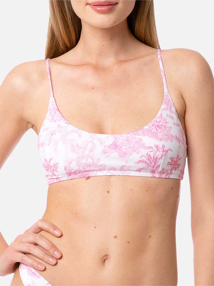 Bralette-Badeanzug für Damen mit Dschungel-Print