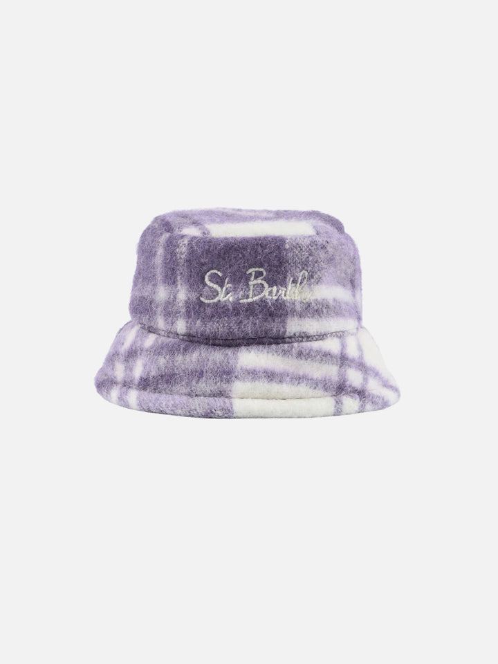 Woman bucket hat with tartan print - MC2 Saint Barth