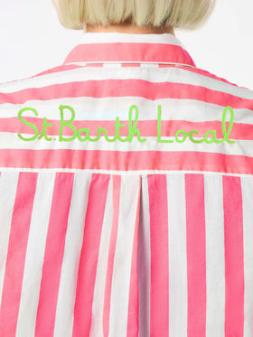 Striped Brigitte shirt with St. Barth Local embroidery