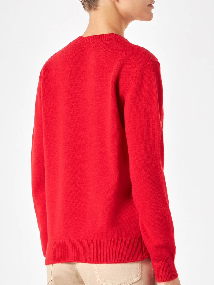 Woman sweater with Material girl embroidery | NIKI DJ SPECIAL EDITION - MC2 Saint Barth