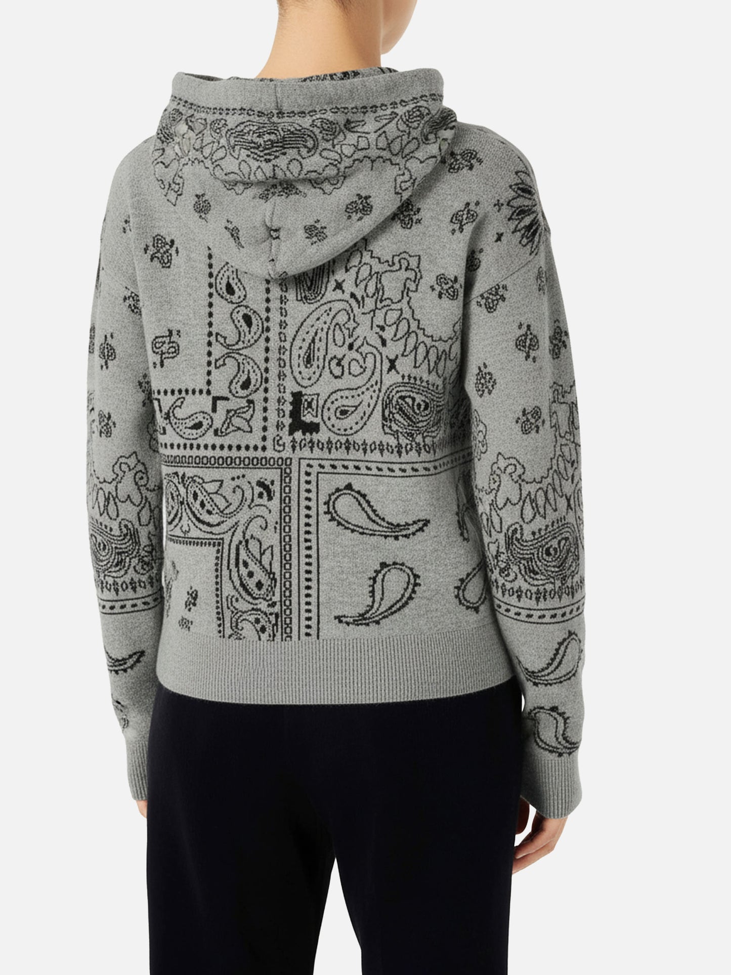 Felpa da donna in maglia con stampa bandana