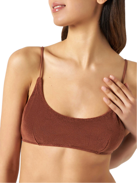 Woman terry brown bralette swimsuit - MC2 Saint Barth