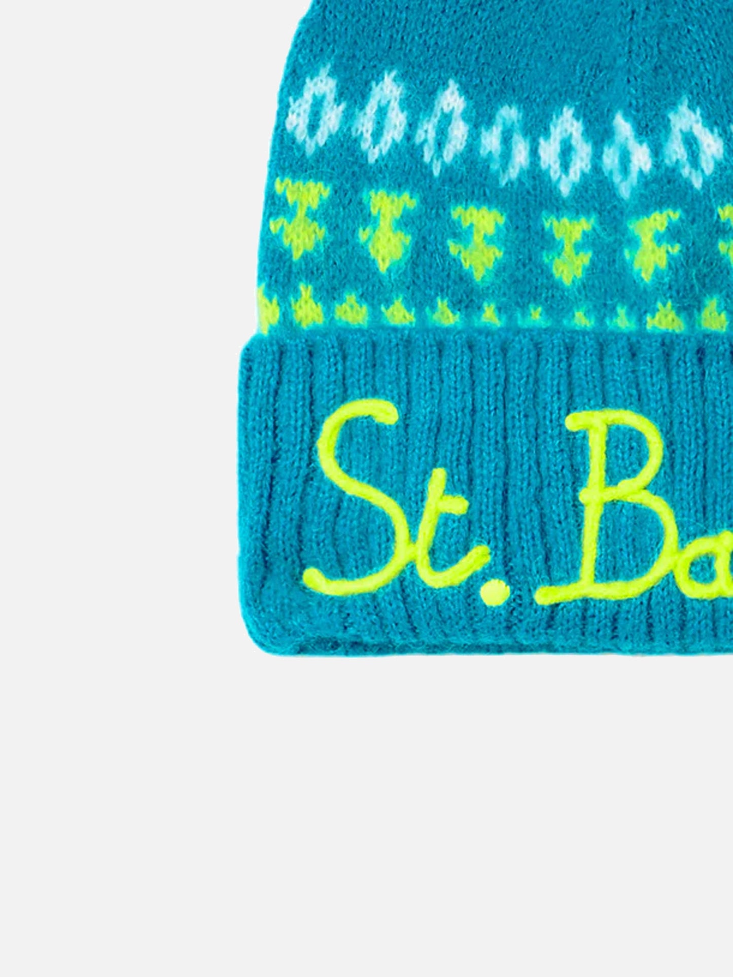 Woman ultra soft beanie with nordic jacquard - MC2 Saint Barth