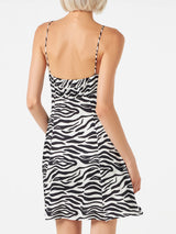 Kurzes Kleid mit Zebramuster