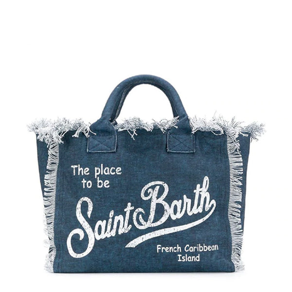 Tasche aus Indigo-Baumwollsegeltuch