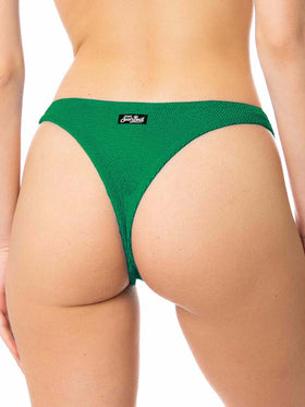 Woman green crinkle cheeky swim briefs - MC2 Saint Barth