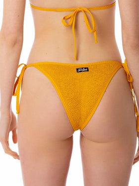 Woman crinkle ochre swim briefs - MC2 Saint Barth