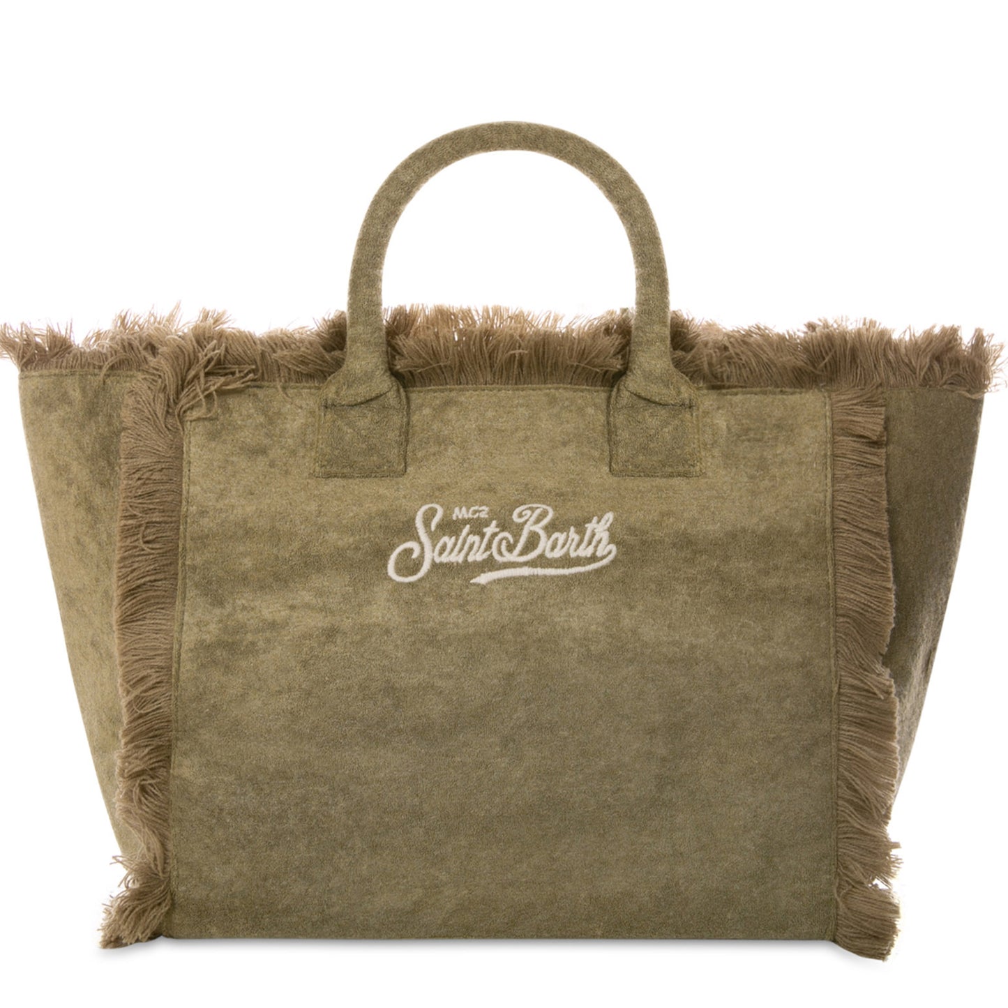 Borsa a spalla Vanity in spugna verde militare