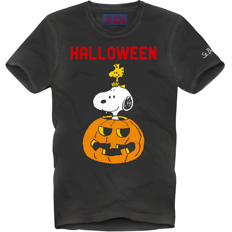 Mc2 Saint Barth T-shirt da uomo in cotone pesante con stampa Halloween | SNOOPY - EDIZIONE SPECIALE PEANUTS™