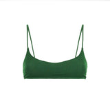 Woman green bralette top