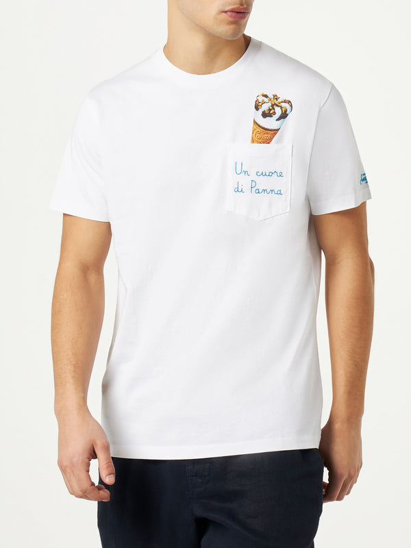 T-shirt Cornetto in cotone con ricamo | Algida® Edizione Speciale