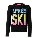 Maglia da donna Aprés Ski nero con scritta degrade