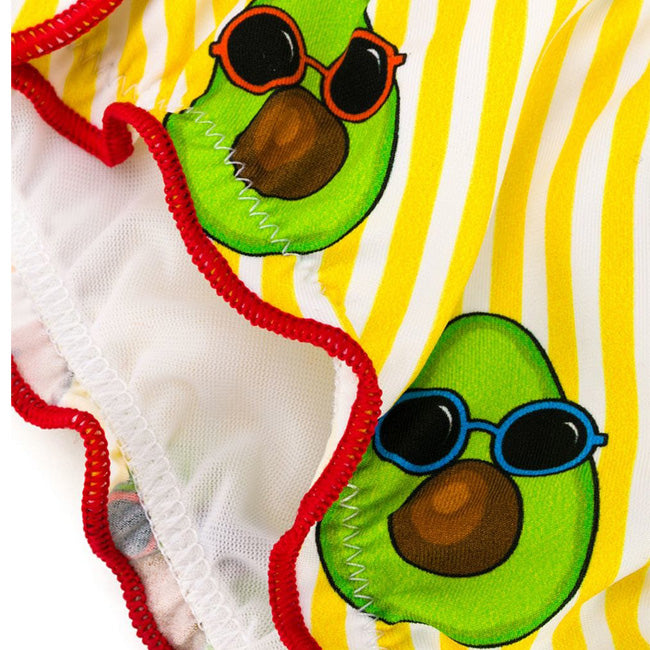 Bandeau-Bikini für Mädchen mit Avocado-Print