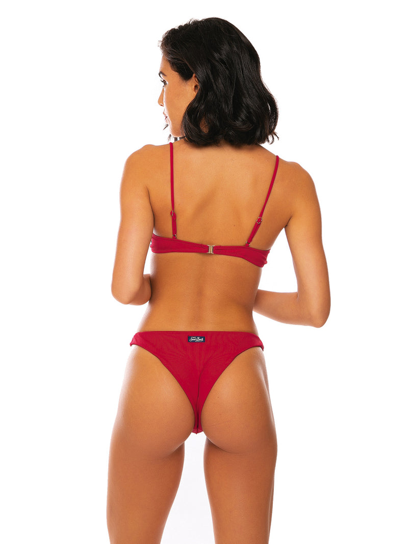 Burgundy Red Bralette Bikini Top