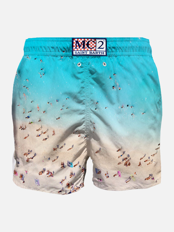 Man photographic swimshorts On the Beach