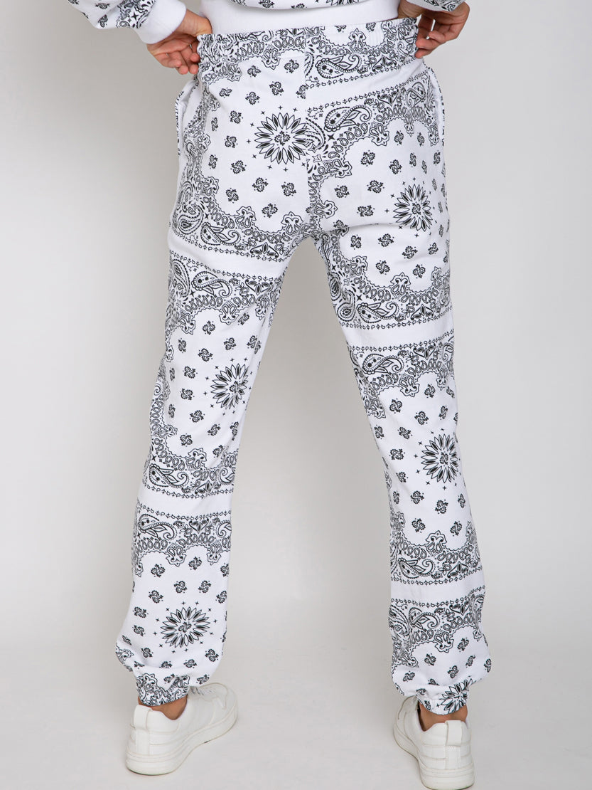 Cotton joggers with bandanna print - MC2 Saint Barth