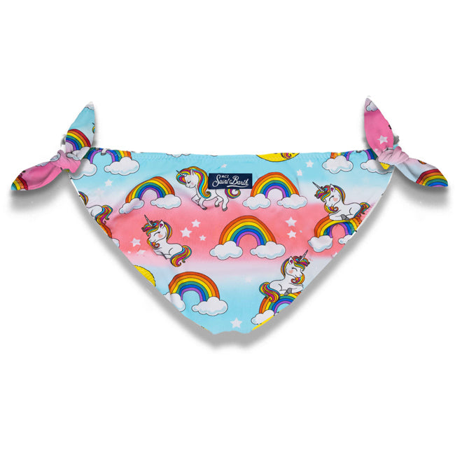 Unicorn and rainbow print girl swim briefs – MC2 Saint Barth