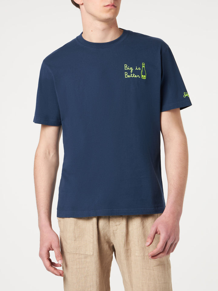Man t-shirt with Big is Better front embroidery - MC2 Saint Barth