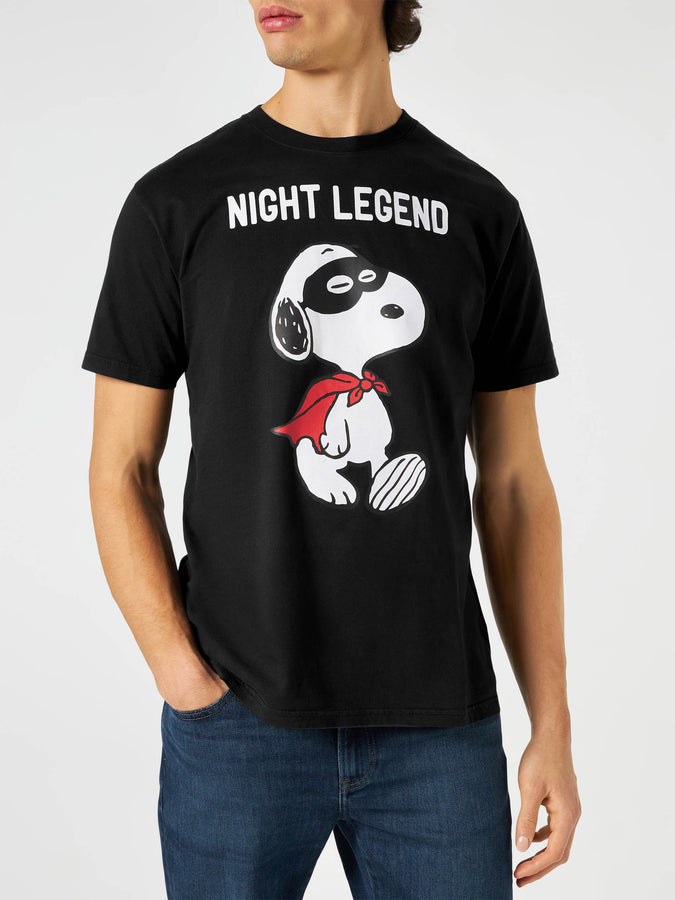 Mc2 Saint Barth T-shirt da uomo in cotone con stampa Snoopy night legend | SNOOPY - EDIZIONE SPECIALE PEANUTS™