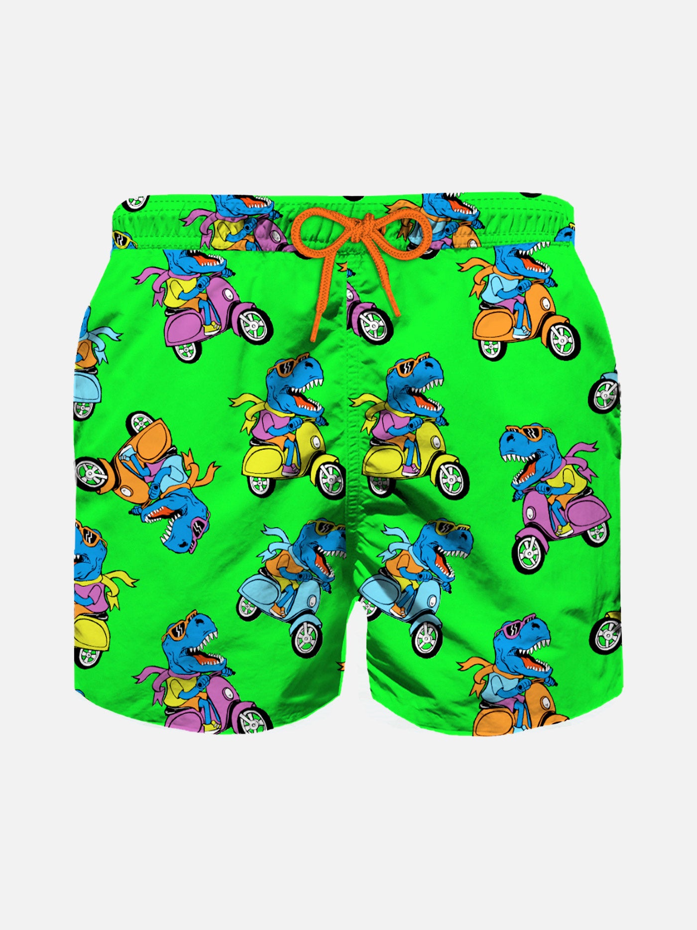 Boy swim shorts with multicolor rider t-rex - MC2 Saint Barth