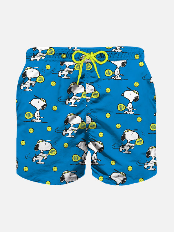 Badeshorts für Jungen aus leichtem Stoff mit Snoopy Padel-Aufdruck | SNOOPY – PEANUTS™ SONDEREDITION