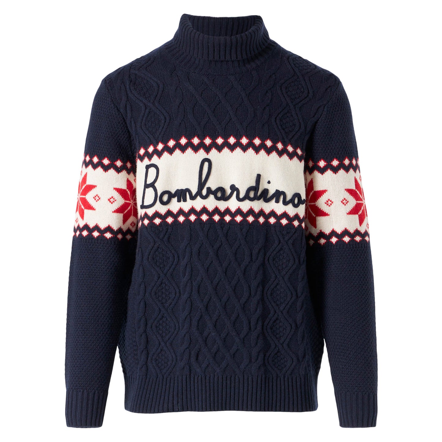 Half-turtleneck sweater with Bombardino lettering - MC2 Saint Barth