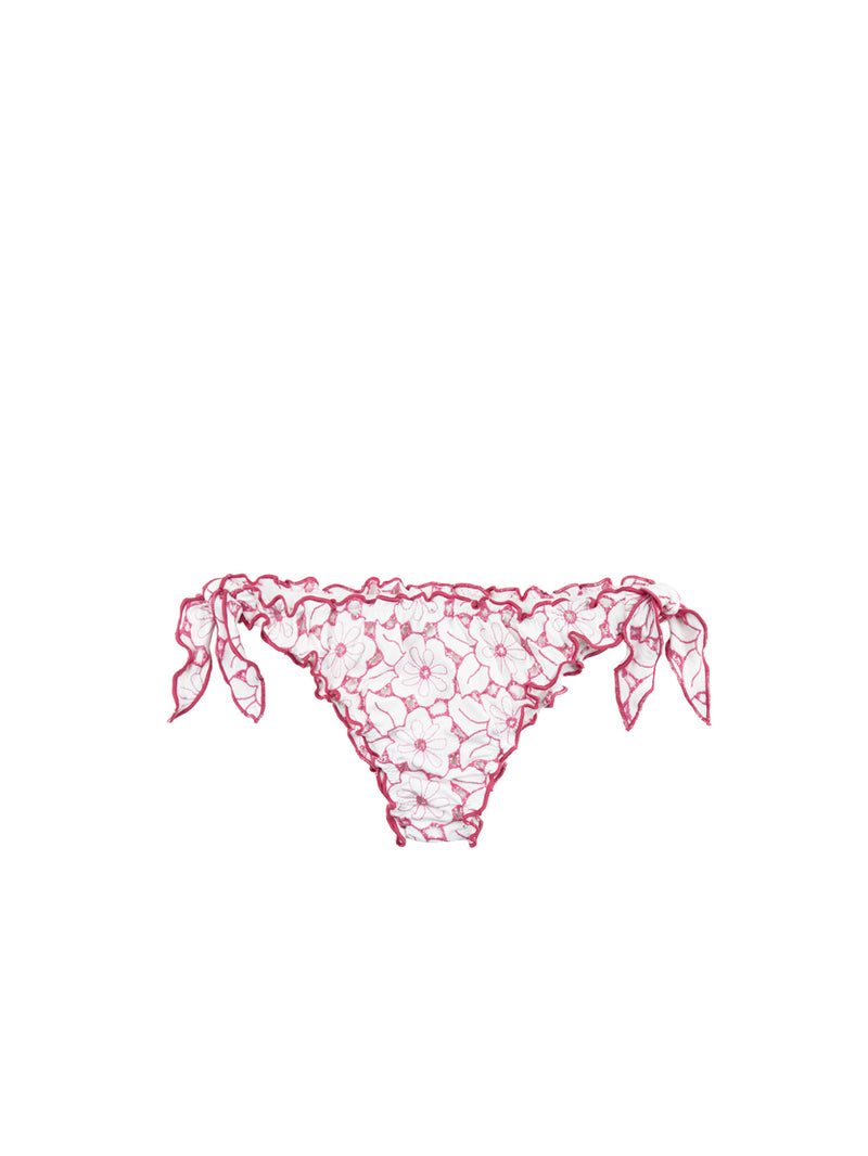 SLIP IN PIZZO FLOREALE ROSA