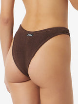 Woman crinkle swim briefs