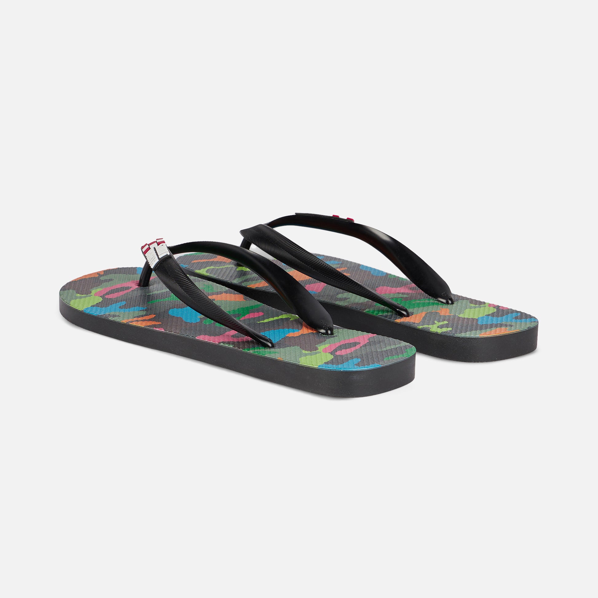 Flip Flops with multicolor fluo camouflage print - MC2 Saint Barth
