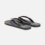 Flip Flops with multicolor fluo camouflage print