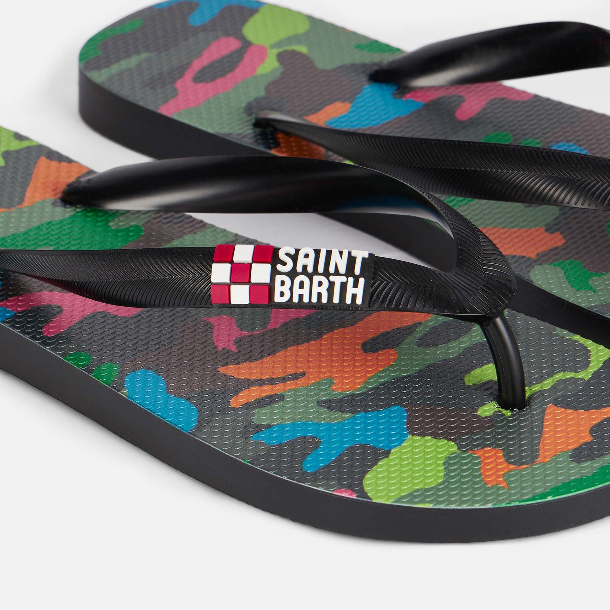 Flip Flops with multicolor fluo camouflage print - MC2 Saint Barth