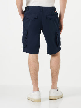 Man blue cotton cargo shorts - MC2 Saint Barth