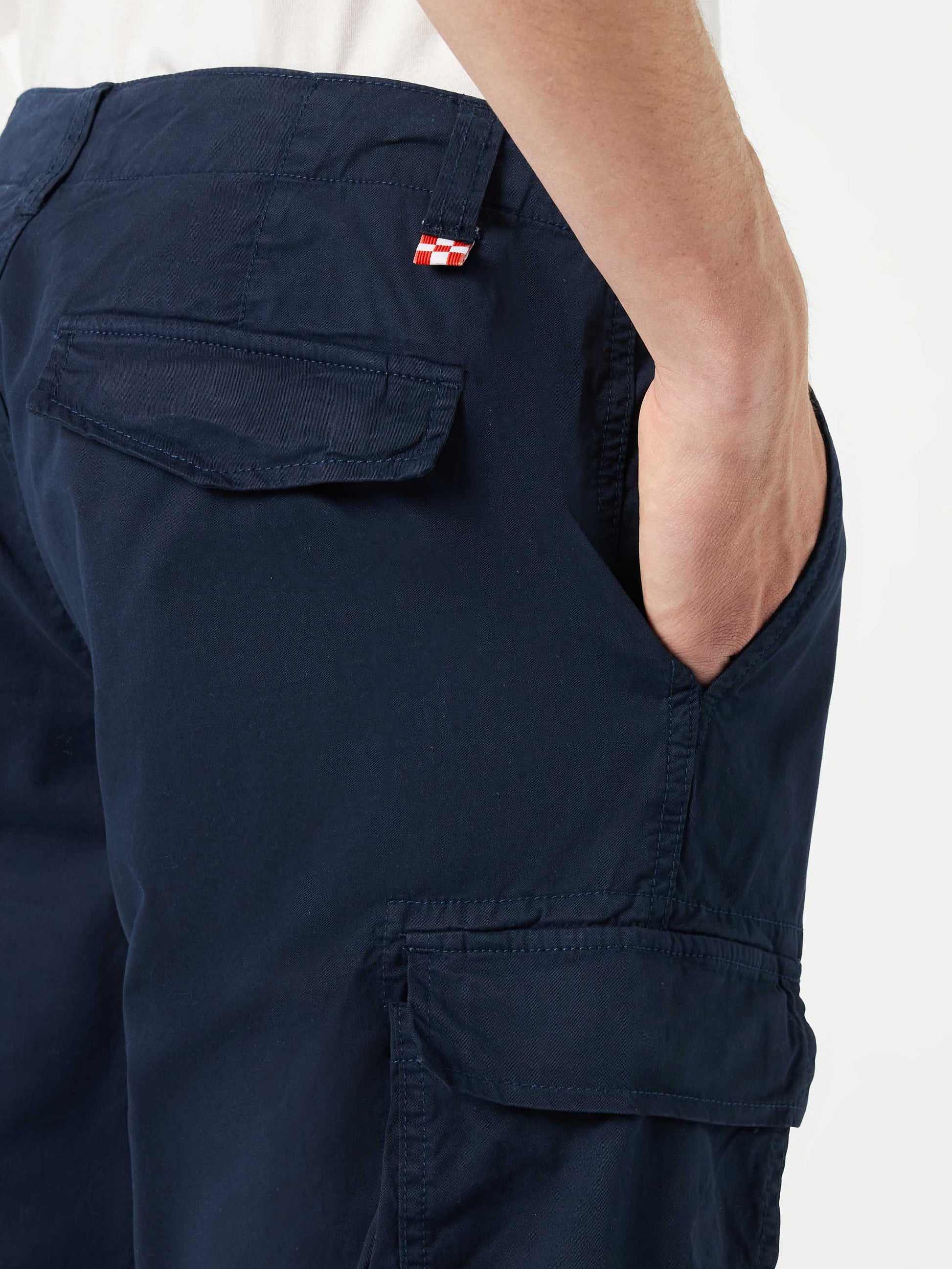 Man blue cotton cargo shorts - MC2 Saint Barth