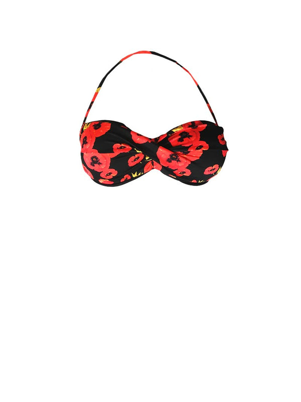 Flower print bandeau top