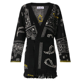 Woman bandanna coat with belt and St. Barth embroidery - MC2 Saint Barth