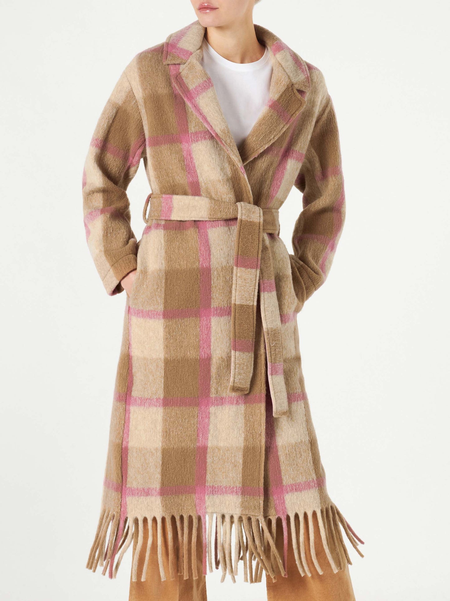 Woman long coat with fringes - MC2 Saint Barth