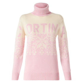 Woman turtleneck sweater with Cortina print - MC2 Saint Barth
