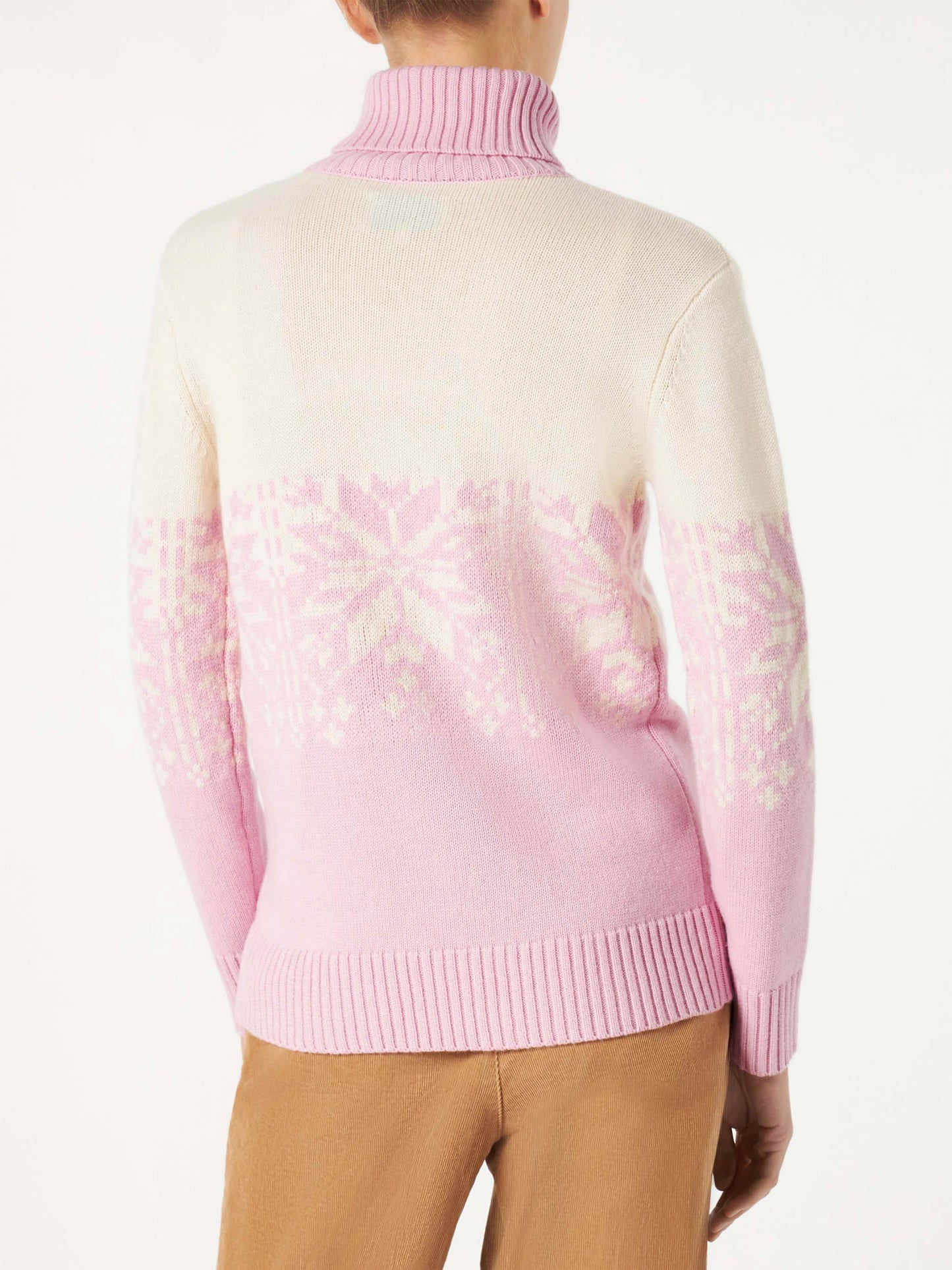 Woman turtleneck sweater with Cortina print - MC2 Saint Barth