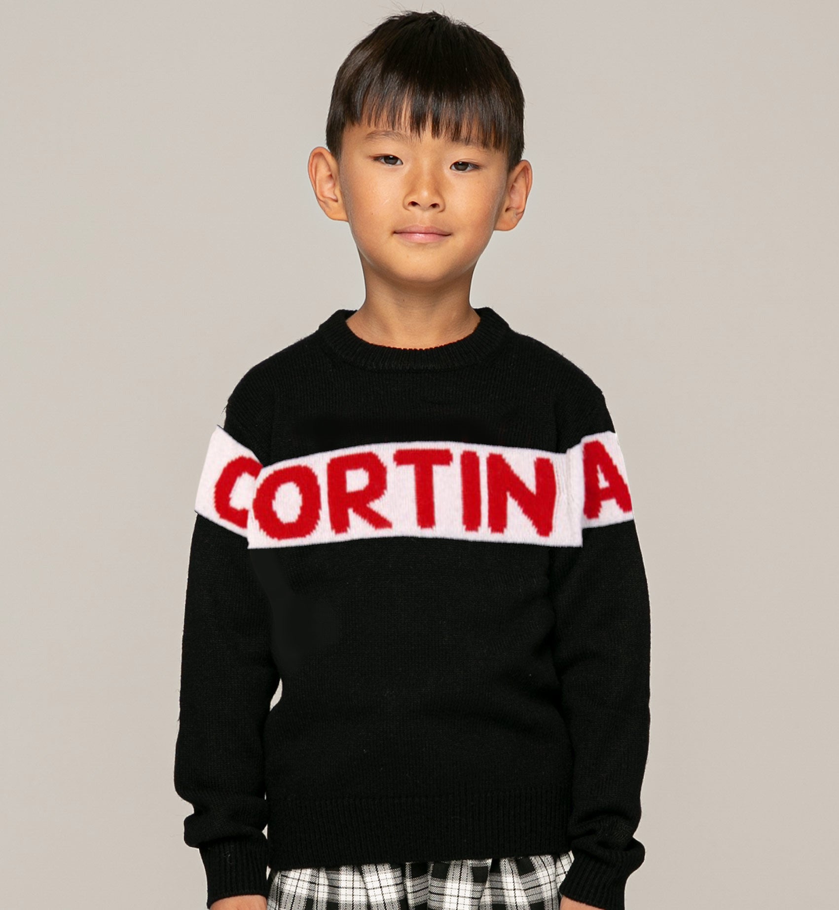 Blue boy sweater Cortina red graphic - MC2 Saint Barth