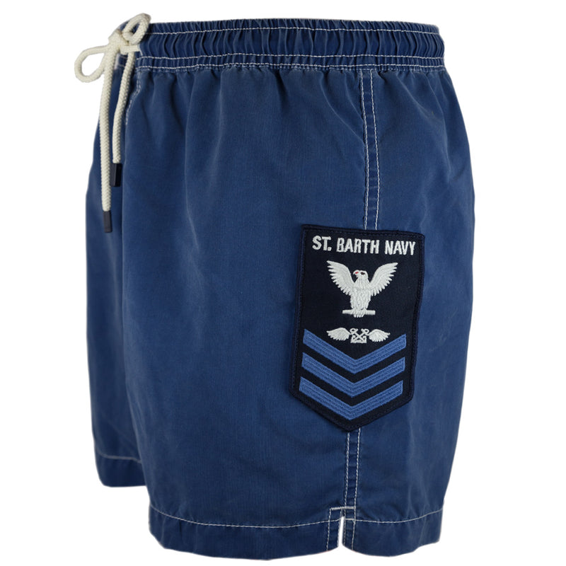 Délavé-Cargo-Shorts für Herren in Marineblau