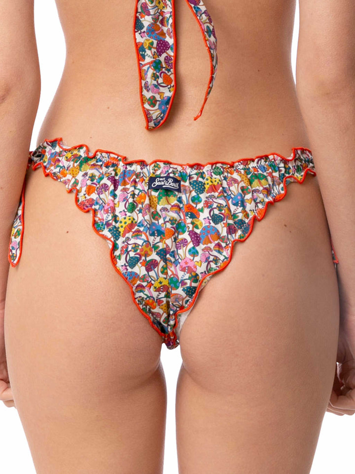 Woman cheeky swim briefs with Liberty print | Made with Liberty fabric - MC2 Saint Barth