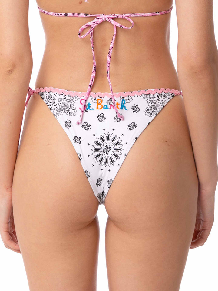 Woman swim briefs with bandanna print - MC2 Saint Barth