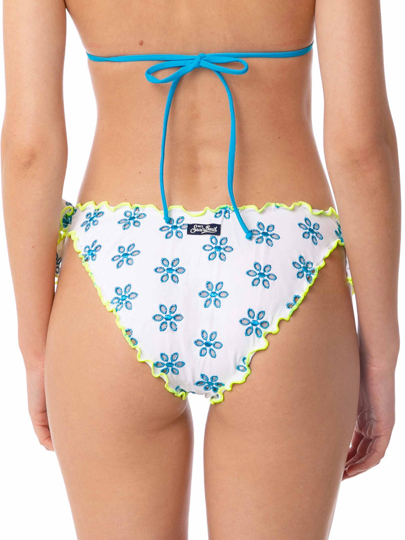 Sangallo-Badehose für Damen mit Blumenmuster