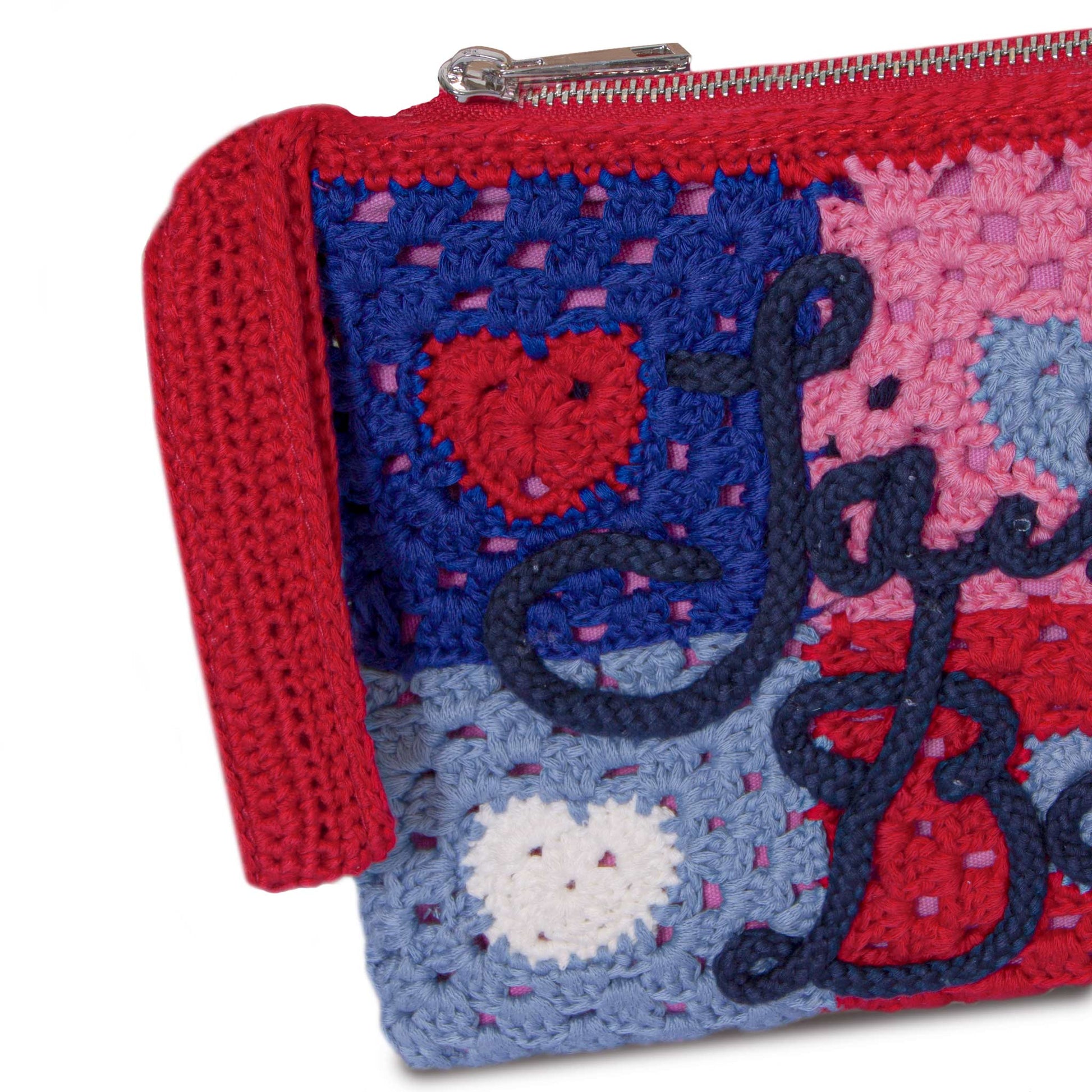 Parisienne crochet pouch bag with heart embroidery - MC2 Saint Barth