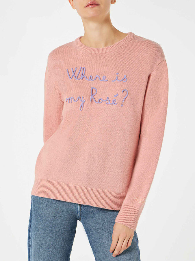 Mc2 Saint Barth Maglia da donna con ricamo Where is my Rosé?